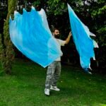 Blue & White Worship Flag: Divine Spirit Banner