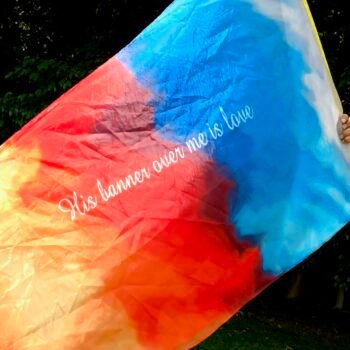 Worship Dance Flag: "His Banner Over Me is Love" - Prophetic Banner