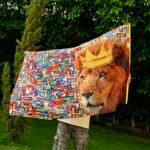 Lion of Judah Worship Flag: Prophetic Silk Banner