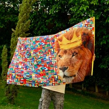 Lion of Judah Worship Flag: Prophetic Silk Banner