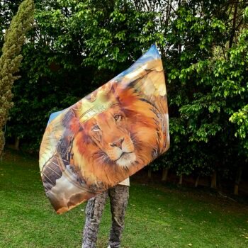 Lion of Judah Worship Flag: King of Kings Banner