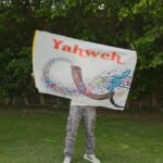 Yahweh Worship Flag - Silk Banner for Dance & Praise - Shofar Inspired