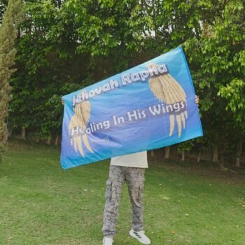Jehovah Rapha | God the Healer | Silk Worship Flag | Prophetic Banner