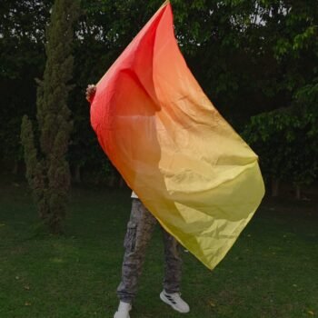 A Flame of Fire Worship Flag – Holy Fire, Prophetic Silk Praise & Dance Banner