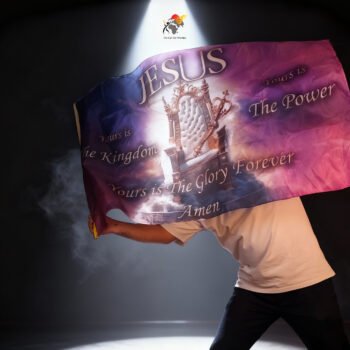 King Jesus Worship Flag
