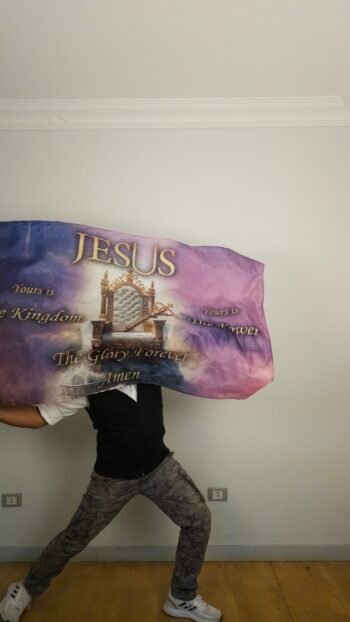 King Jesus Worship Flag