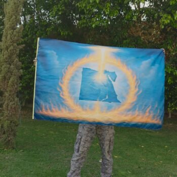 Wall of Fire Worship Flag | Custom Nation Prayer Banner, Intercession Prophetic Revival